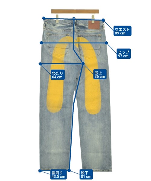 EVISU（エビス）デニムパンツ 青 サイズ:34(XL位) メンズ/2200714287010