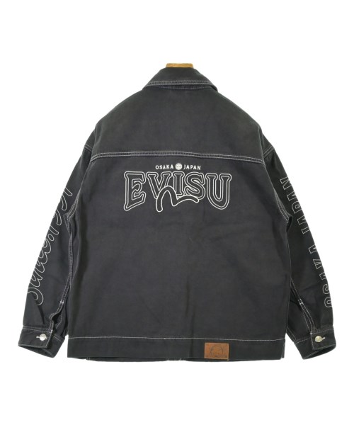 EVISU（エビス）カバーオール 黒 サイズ:S メンズ/2200709848035