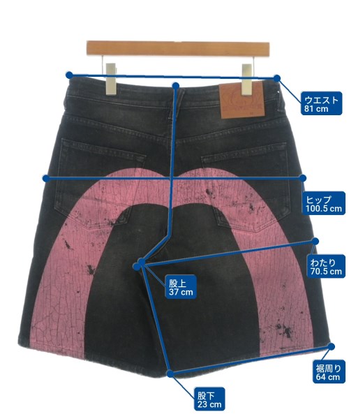 EVISU（エビス）ショートパンツ 黒 サイズ:32(L位) メンズ/2200721031019