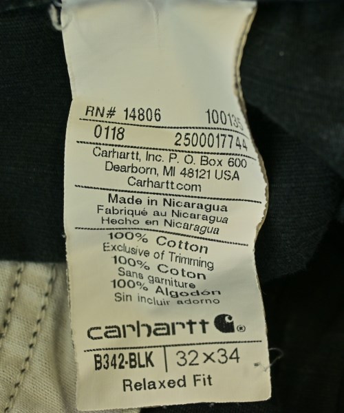 Carhartt（カーハート）カーゴパンツ 黒 サイズ:32(L位) メンズ/2200615807119