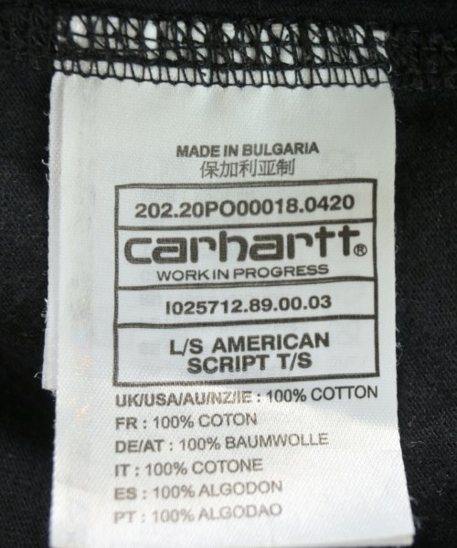 Carhartt（カーハート）Tシャツ・カットソー 黒 サイズ:XL メンズ/2200708133033