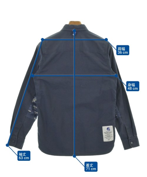 Carhartt（カーハート）カジュアルシャツ 紺 サイズ:S メンズ/2200705800167