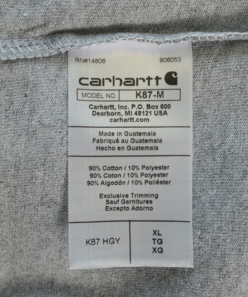 Carhartt（カーハート）Tシャツ・カットソー グレー サイズ:XL メンズ/2200721796062