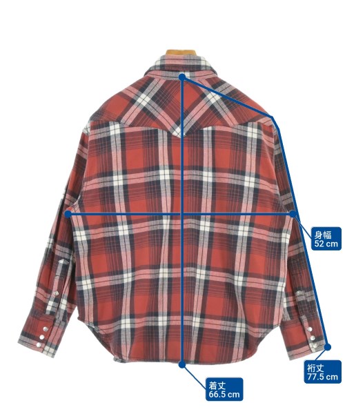 Wrangler（ラングラー）カジュアルシャツ 赤 サイズ:M レディース/2200672393457