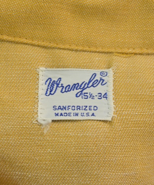 Wrangler（ラングラー）カジュアルシャツ 黄 サイズ:15 1/2(M位) メンズ/2200653813301