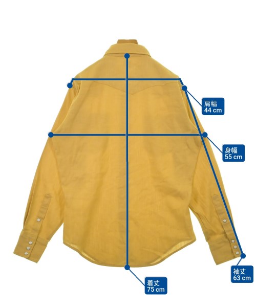 Wrangler（ラングラー）カジュアルシャツ 黄 サイズ:15 1/2(M位) メンズ/2200653813301