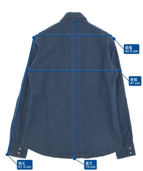 Wrangler（ラングラー）カジュアルシャツ 青 サイズ:XXL メンズ/2200646931074