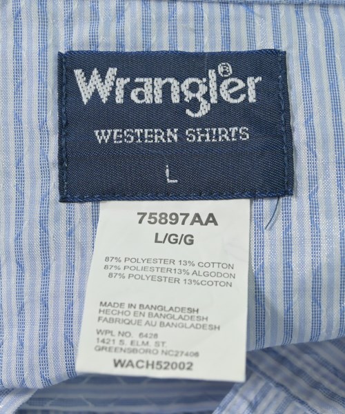 Wrangler（ラングラー）カジュアルシャツ 青 サイズ:L メンズ/2200736162050