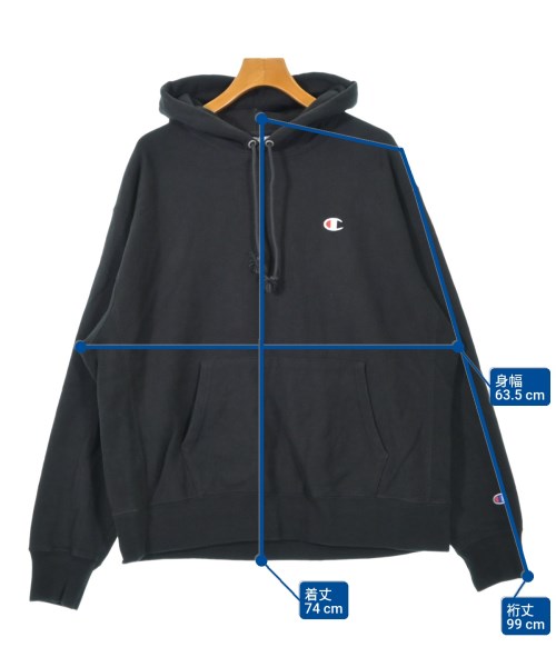 CHAMPION（チャンピオン）パーカー 黒 サイズ:XL メンズ/2200617193074
