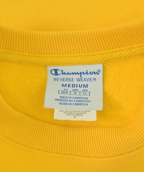 CHAMPION（チャンピオン）スウェット 黄 サイズ:M レディース/2200691870557