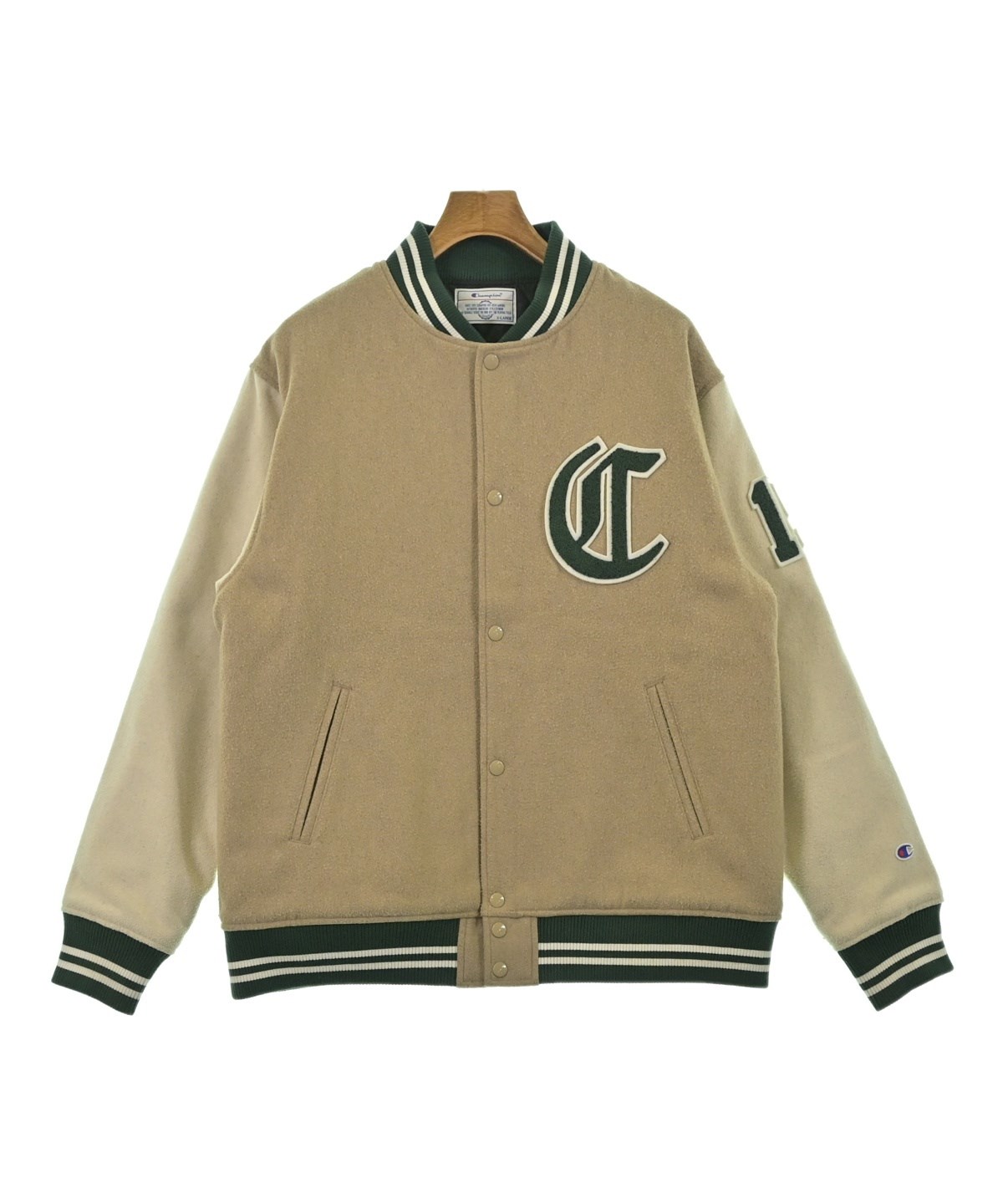 CHAMPION（チャンピオン）スタジャン ベージュ サイズ:XL メンズ