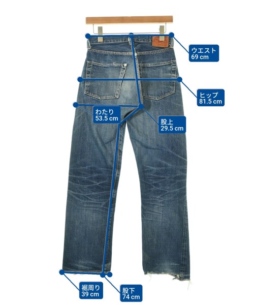 THE REAL McCOY'S（ザリアルマッコイズ）デニムパンツ 青 サイズ:-(XS位) メンズ/2200676573107