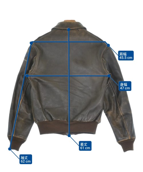 THE REAL McCOY'S（ザリアルマッコイズ）ライダース 茶 サイズ:36(S位) メンズ/2200647802014