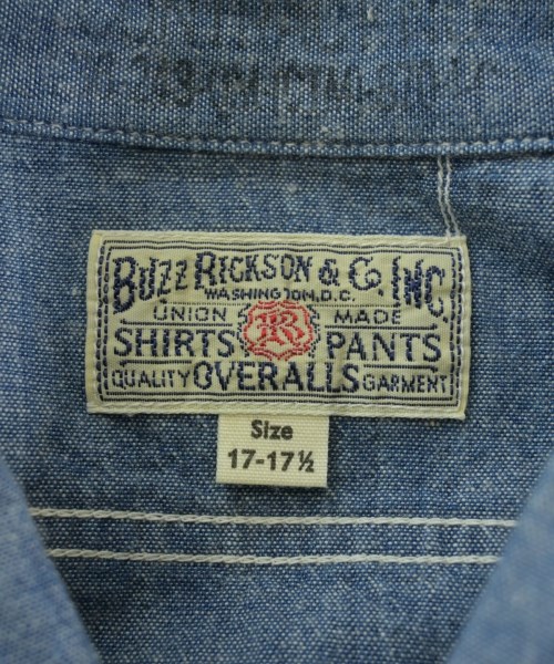 BUZZ RICKSON'S（バズリクソンズ）カジュアルシャツ 青 サイズ:17(XXL位) メンズ/2200615137100