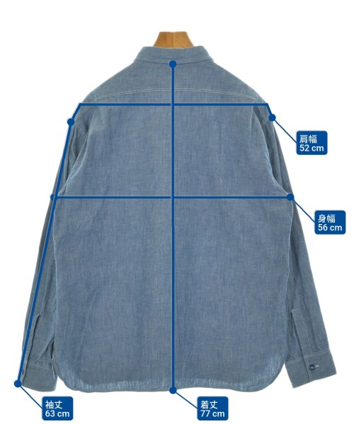 BUZZ RICKSON'S（バズリクソンズ）カジュアルシャツ 青 サイズ:17(XXL位) メンズ/2200615137100