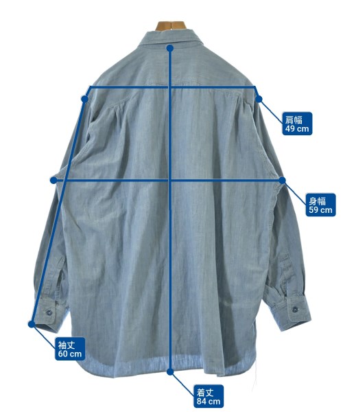 BUZZ RICKSON'S（バズリクソンズ）カジュアルシャツ 青 サイズ:15-15 1/2(SM位) メンズ/2200664222123