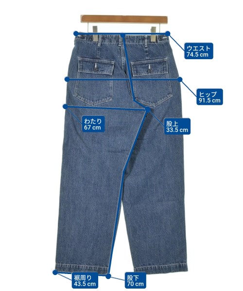 HOUSTON（ヒューストン）デニムパンツ 青 サイズ:0(XS位) メンズ/2200633655013