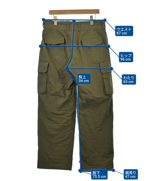 HOUSTON（ヒューストン）カーゴパンツ カーキ サイズ:35(XL位) メンズ/2200680963239