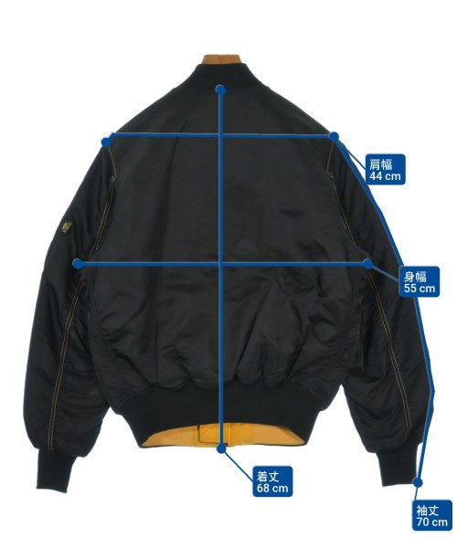 ALPHA（アルファ）ミリタリーブルゾン 黒 サイズ:S メンズ/2200640008024