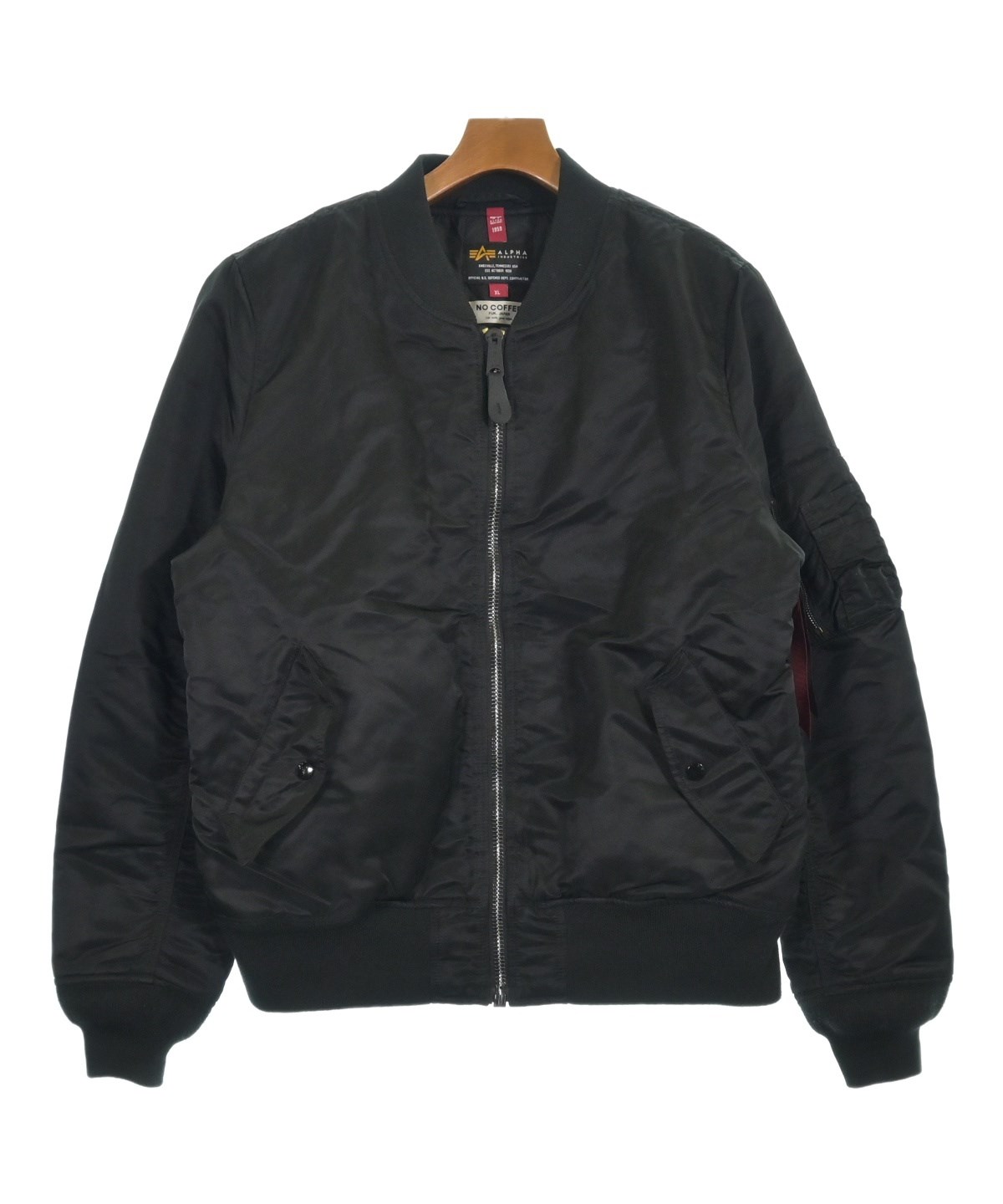 ALPHA（アルファ）ミリタリーブルゾン 黒 サイズ:XL メンズ