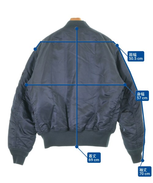 ALPHA（アルファ）ミリタリーブルゾン 紺 サイズ:L メンズ/2200617650010