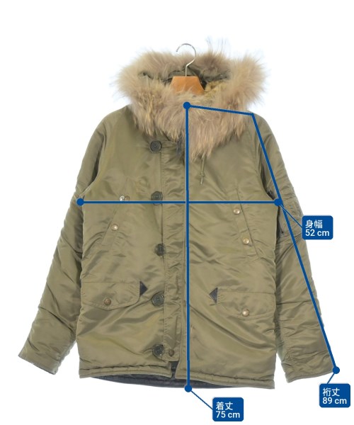 ALPHA（アルファ）ダウンコート ベージュ サイズ:M メンズ/2200673992017