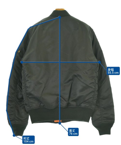 ALPHA（アルファ）ミリタリーブルゾン 黒 サイズ:L メンズ/2200672701054