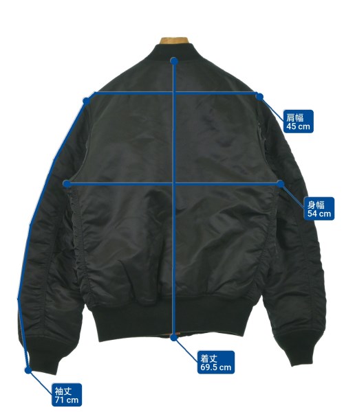 ALPHA（アルファ）ミリタリーブルゾン 黒 サイズ:L メンズ/2200638739022