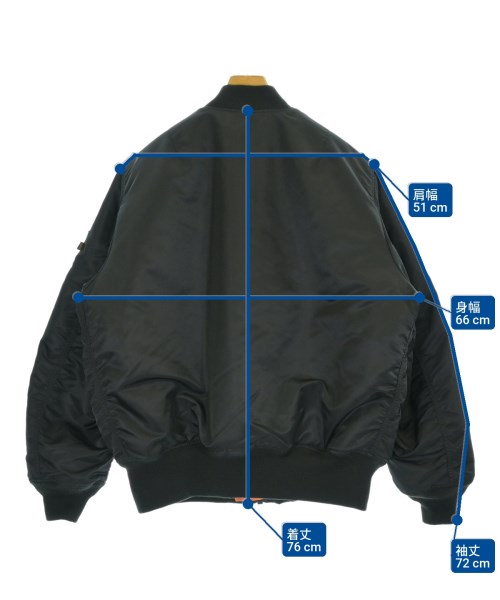 ALPHA（アルファ）ミリタリーブルゾン 黒 サイズ:XL メンズ/2200670261024