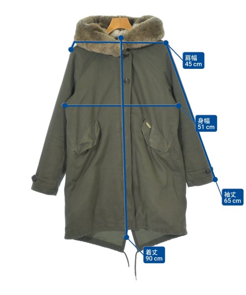 WOOLRICH（ウールリッチ）モッズコート カーキ サイズ:S レディース/2200700487073