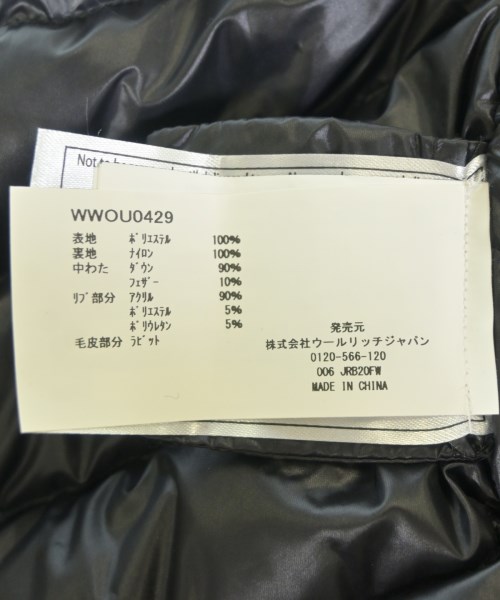 WOOLRICH（ウールリッチ）ダウンコート 黒 サイズ:M レディース/2200721376028