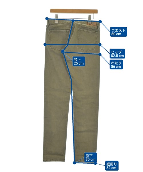 RRL（ダブルアールエル）デニムパンツ カーキ サイズ:30(M位) メンズ/2200634795107