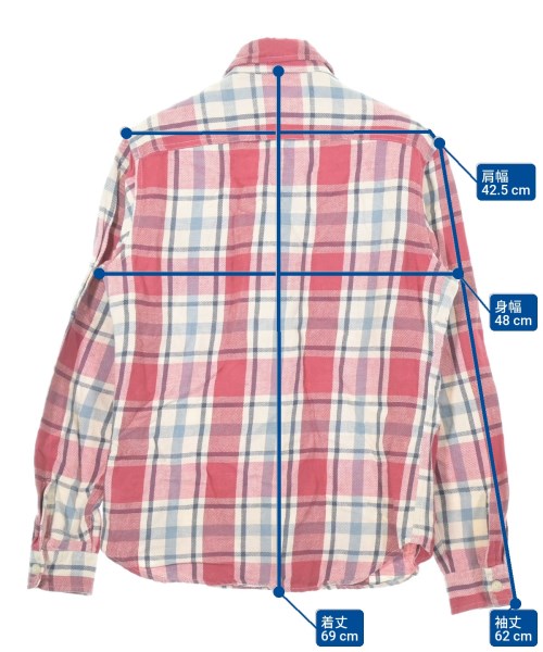 RRL（ダブルアールエル）カジュアルシャツ 赤 サイズ:XS メンズ/2200633156091