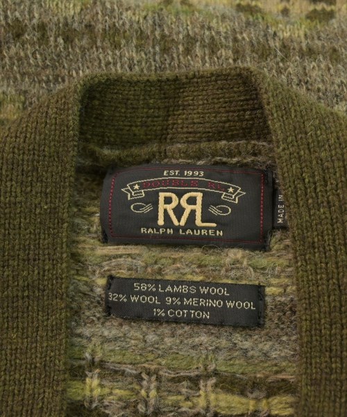 RRL（ダブルアールエル）カーディガン カーキ サイズ:XS メンズ/2200633156107
