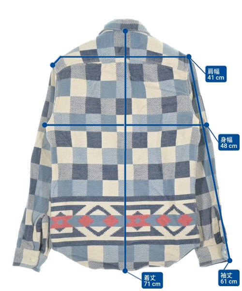 RRL（ダブルアールエル）カジュアルシャツ 青 サイズ:XS メンズ/2200633156138