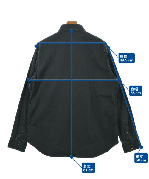 RRL（ダブルアールエル）カジュアルシャツ 黒 サイズ:XL メンズ/2200538913034