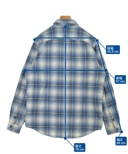 RRL（ダブルアールエル）カジュアルシャツ 青 サイズ:L メンズ/2200621562057