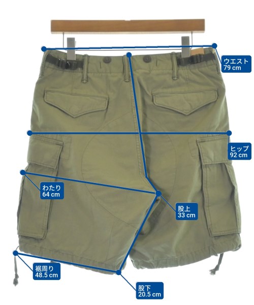 RRL（ダブルアールエル）ショートパンツ カーキ サイズ:30(M位) メンズ/2200602055035