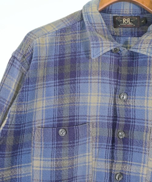 RRL（ダブルアールエル）カジュアルシャツ 青 サイズ:L メンズ/2200673325280