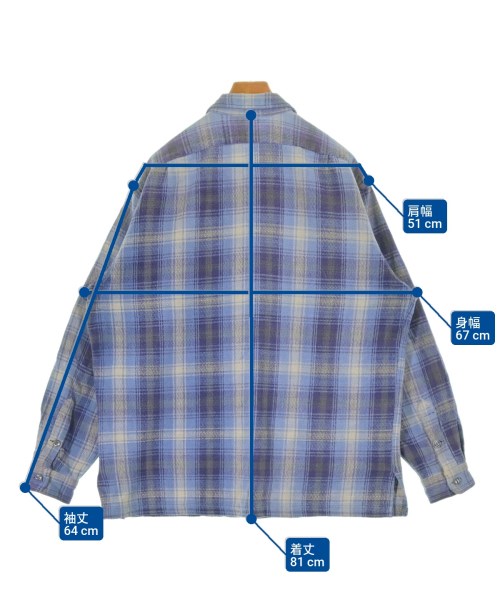 RRL（ダブルアールエル）カジュアルシャツ 青 サイズ:L メンズ/2200673325280