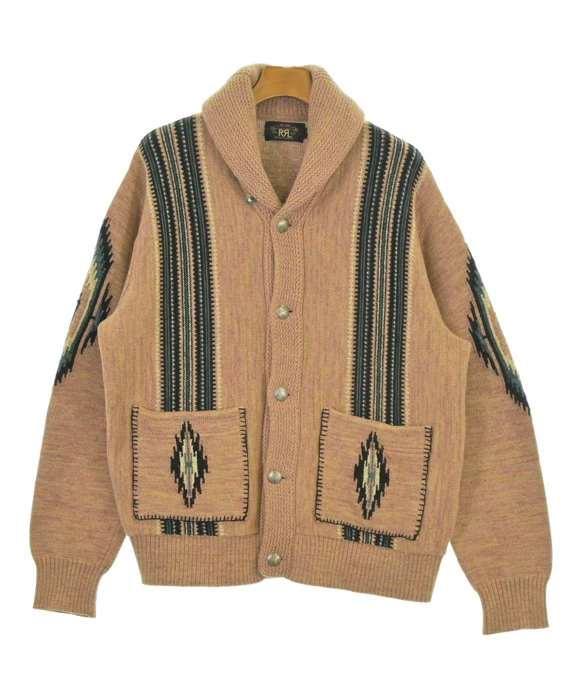 RRL（ダブルアールエル）カーディガン ピンク サイズ:XL メンズ