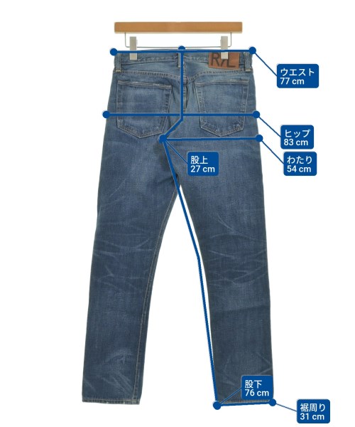 RRL（ダブルアールエル）デニムパンツ 紺 サイズ:29(S位) メンズ/2200681732049