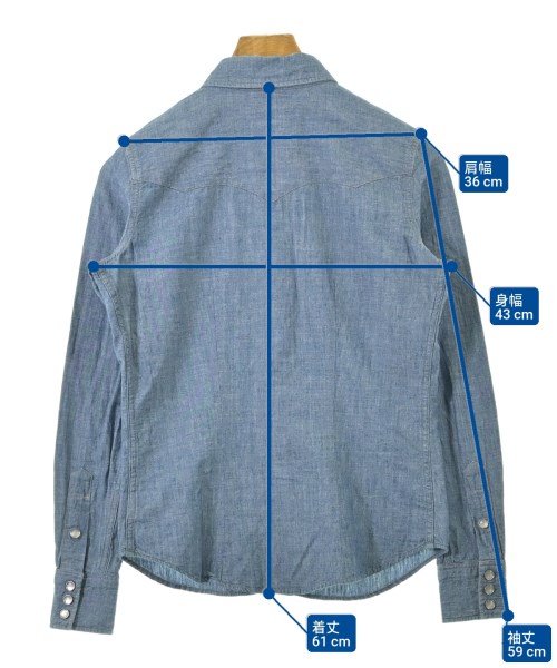 RRL（ダブルアールエル）カジュアルシャツ 青 サイズ:-(S位) レディース/2200694927098