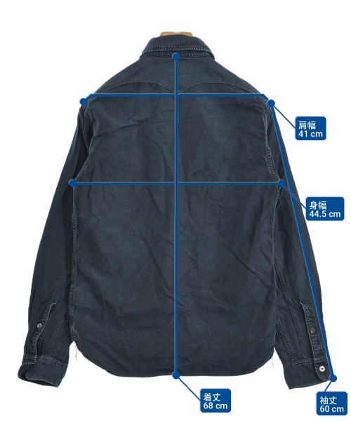 RRL（ダブルアールエル）カジュアルシャツ 紺 サイズ:XS メンズ/2200696889073