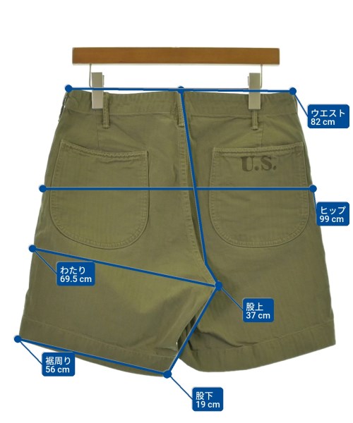 RRL（ダブルアールエル）ショートパンツ カーキ サイズ:30(M位) メンズ/2200656998036