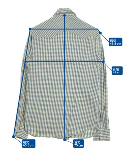 RRL（ダブルアールエル）カジュアルシャツ 青 サイズ:S メンズ/2200633713102