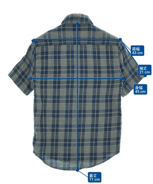 RRL（ダブルアールエル）カジュアルシャツ 青 サイズ:XS メンズ/2200647098134