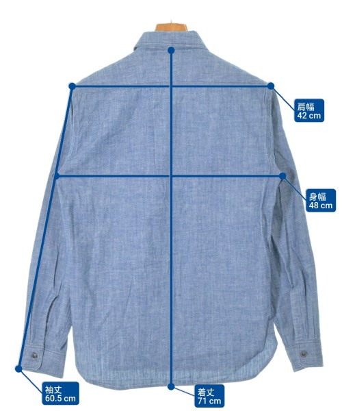 RRL（ダブルアールエル）カジュアルシャツ 青 サイズ:S メンズ/2200649203017