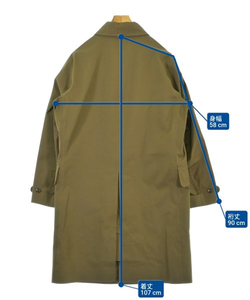 RRL（ダブルアールエル）ステンカラーコート カーキ サイズ:L メンズ/2200651370011