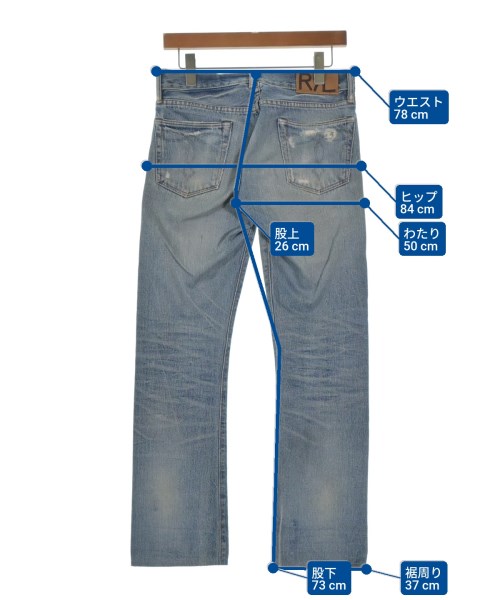 RRL（ダブルアールエル）デニムパンツ 青 サイズ:28(S位) メンズ/2200666633422